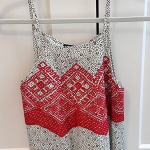 THML adjustable straps embroidered tank top size S